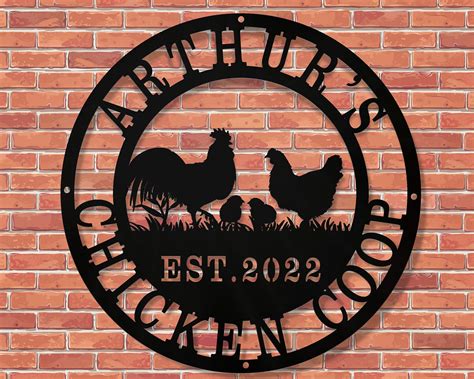 personliazed metal signs hen house|Hen House Personalized Steel Sign Metal Wall Decor.